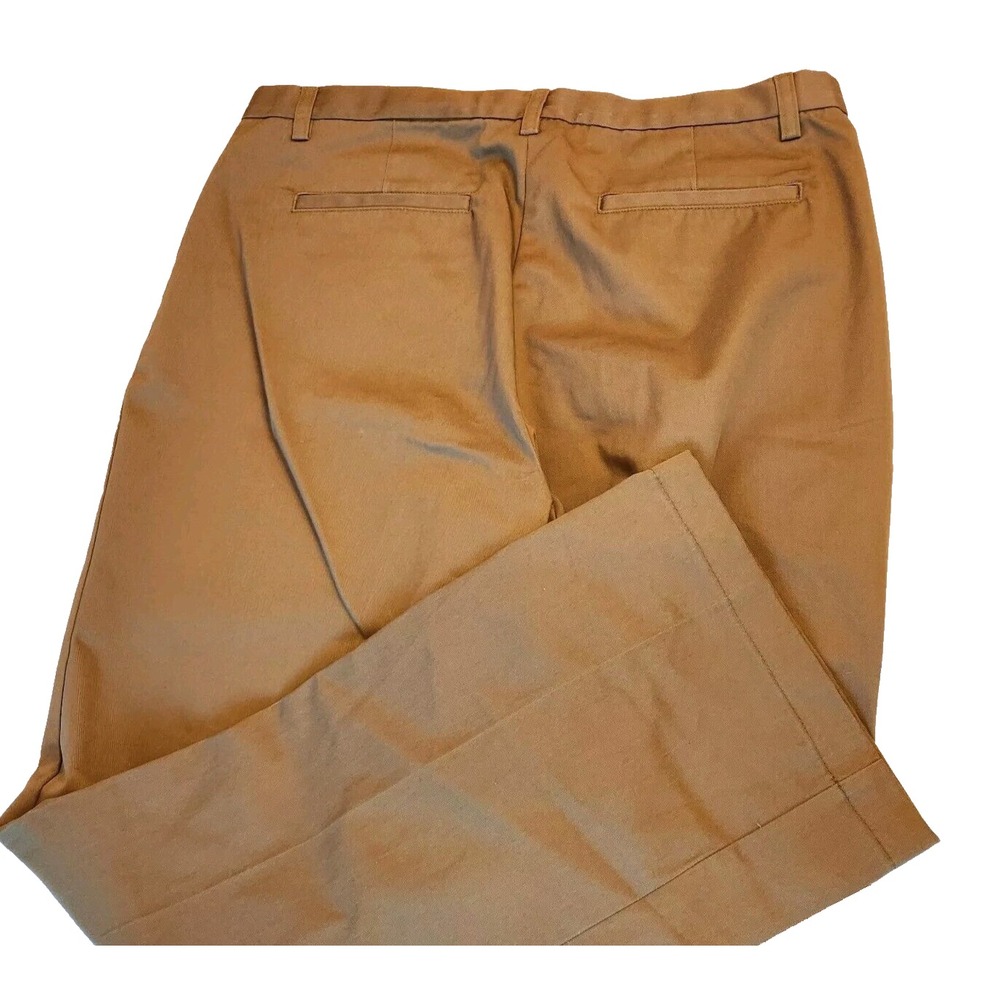 NWT Lands' End Twill Chino Khaki Pants Womens Fit 3 Size 12 Tan Straight Leg New - Picture 6 of 16